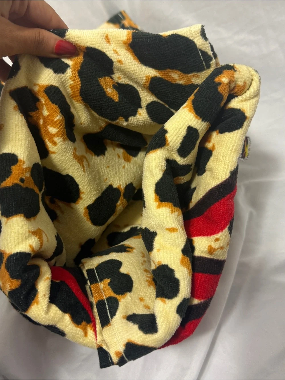 Ed Hardy Snow Leopard Print Faux Fur Throw Blanket Y2k aesthetic